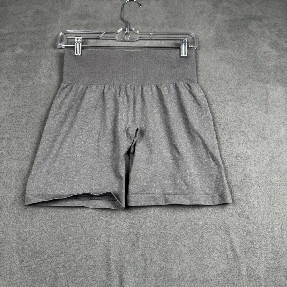 NVGTN Gray High Waisted Biker Shorts Women's Size Medium Athletic Gym Wear